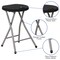 Flash Furniture Foldable Stool with Black Plastic Seat and Titanium Frame, PK2 2-DAD-YCD-30-GG - alternate 5